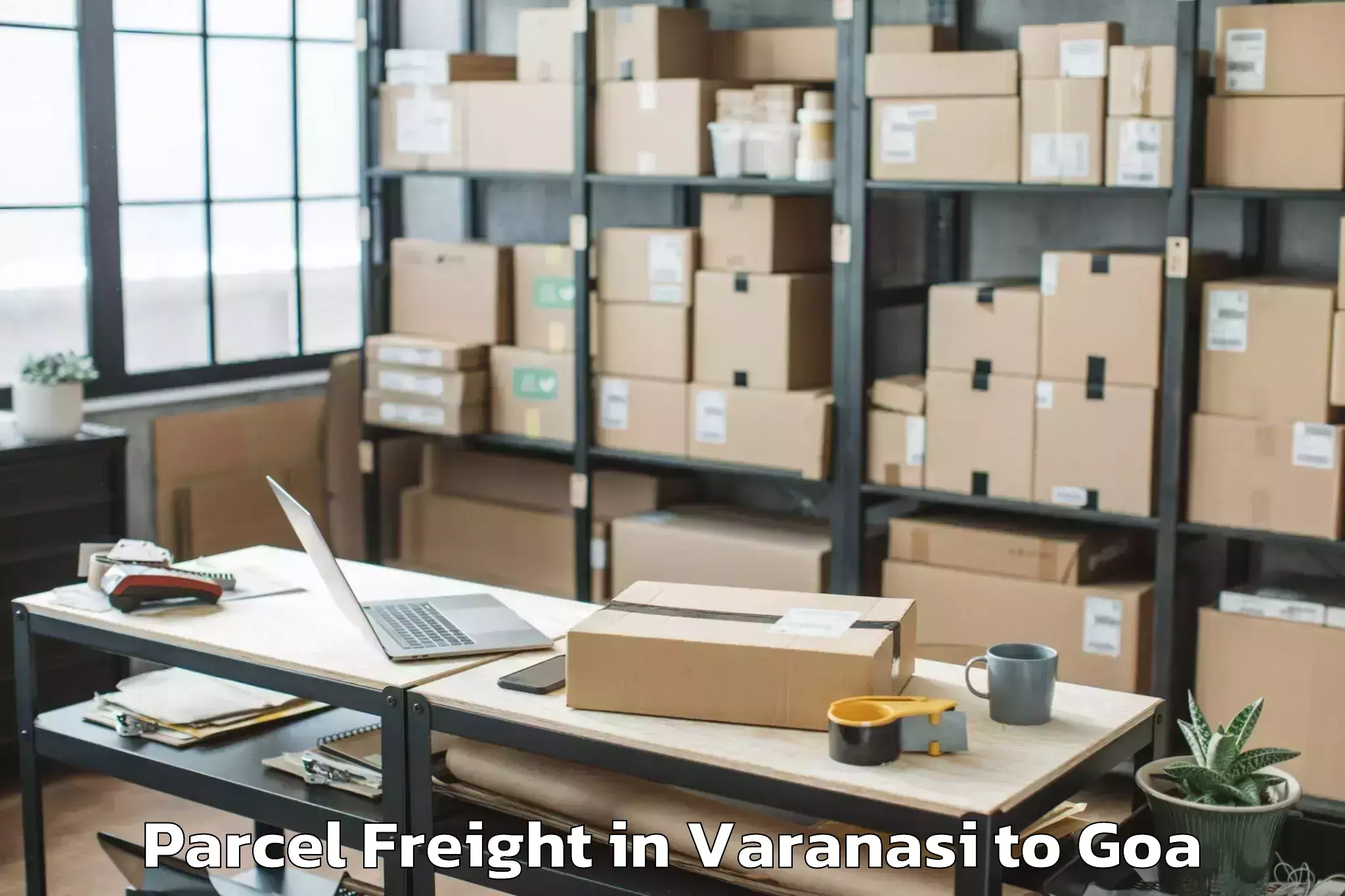 Varanasi to Bandora Parcel Freight Booking